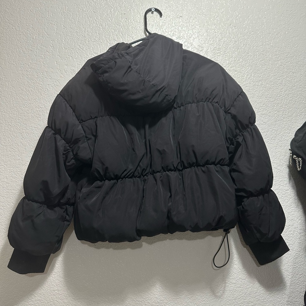 H&M Black Puffer Jacket - Women's Insulated Coat - Picture 11 of 14